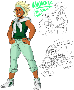 askthefamilyoflove:  //((MEET Malachite! Total PTA, Heavy fake spray tan Soccer ‘Mom’, she is the newest girlfriend to Lapis and Jasper’s dad (they’re half siblings)completely overbearing and over competitive, Malachite already believes herself