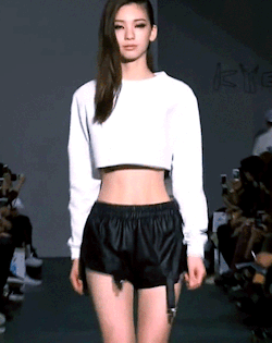 gn-a:  Kim Jin Kyung for KYE S/S 2014 Seoul Fashion Week  Lady Boxers with garter straps? I need these.
