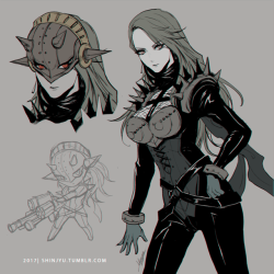 shinjyu:What if Niijima Sae joined the Phantom Thieves?(minor spoilers)..This is based on her Palace boss design (which is awesome and I’ve been containing myself not to add the boobs spikes….) and also Makoto’s rider suit.I love you Sae-san ♥