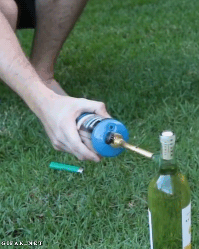 How To Open Bottle With A Torch
