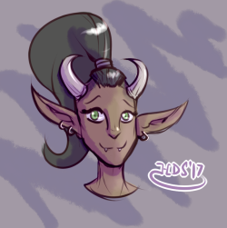 Drained as all hell but decided to draw an “oc” I’ve had in my head for a while now. She’s a satyr qt.