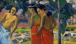 womeninarthistory:  Three Tahitian Women, Paul Gauguin 