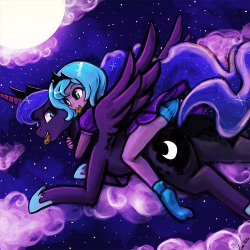 tehlumineko:luna takes luna for a ride in the night sky~[events] - [stream] - [deviantart] - [speedupvids]———————————————I draw for a living, so If you like what I do and would like to support me.. please consider my [Patreon]