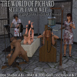 Legacy Davo Series by Freeone is here! And boy is there a lot involved so be sure to check the link for a detailed description of what this big set comes with.Set  3 of the World of Pichard from Davo features some unique water bondage  and restraint devic