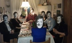 perfbetty:  bloodmunster:  For christmas I wished for Stephen Fry and as we were eating our christmas dinner my dad made me go outside and back in and this is what I met  omfg 