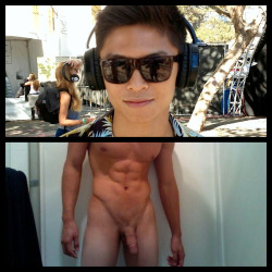 caprizian-hotaznguys:  Look @ that BIG Asian dick! And look @ that boyhole. ^_^ 