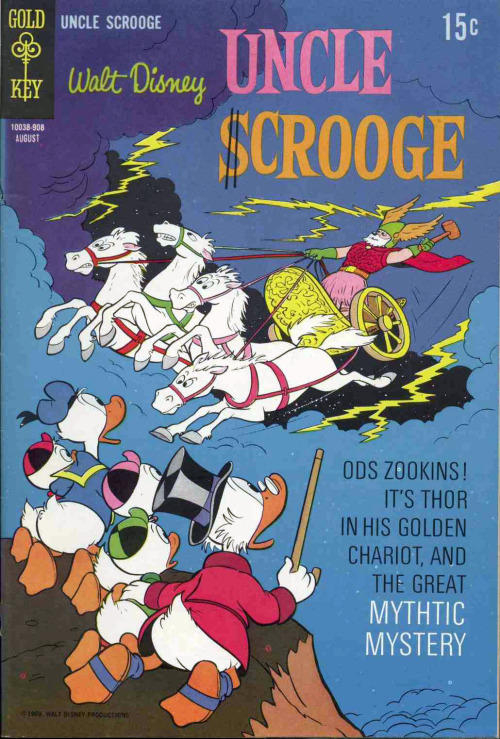 adventurelandia:  Uncle Scrooge #82 (1969) “Mythtic Mystery”, cover by Carl Barks