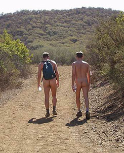 shytsidunworld:  Hike nude with a friend  