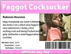 blackfaggotbitch:  Expose this Black sissy faggot!!!!