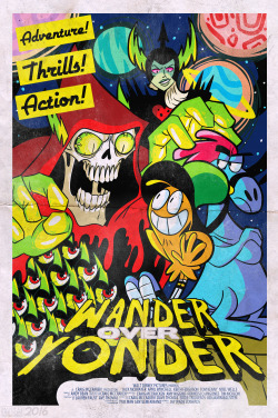  This was commissioned by my good pal,  Abdullah Qutbeddeen, and he  wanted me to make a B-movie poster for the series, Wander over Yonder.  