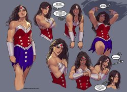 3squirrels:  manicpixiedreamergirl:  patrickkingart:  I really love how Stjepan Sejic draws Wonder Woman (more here)  This will forever be my headcanon for Diana: built like a brick shithouse and still heart-stoppingly gorgeous.  I -love- this art for