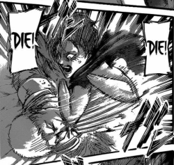 erenjaegrrr:  hails-creeps:  fuyumiyanagi:  THS IS MY FAVORITE MANGA PAGE BECAUSE EREN LOOKS LIKE HE HAS CHICKEN WINGS  the chicken wings of freedom  I’M GOING TO PECK ALL THE TITANS 