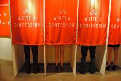 frenchinhalechanelxoxo:  princessariel2323:  inspiringsketches: Confessions is a public art project that invites people to anonymously share their confessions and see the confessions of the people around them in the heart of the Las Vegas strip.  art.