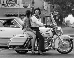 theclubhousecafe:  Just Elvis riding around Memphis June 30, 1972, at the corner of South Parkway and Elvis Presley Boulevard  