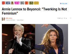ambelle:  the-spooky-goddess-success:  ambelle:  wocinsolidarity:  im pretty sure white people still have no idea what twerking is and isn’t so…  But shaming women for dancing is. Clearly.  Annie Lennox can eat my ass.I think she’s just salty because