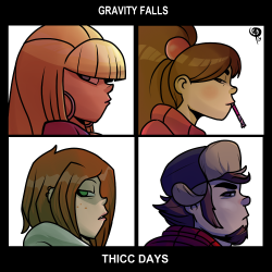 chillguydraws:   Going back to the good old days of 2010 when doing the Gorrilaz DEMON DAYS album line up was everywhere and decided to do it with the Thicc Crew.  With their #1 song, O Weird World.  OMG!!!!! &lt;3 &lt;3 &lt;3 &lt;3