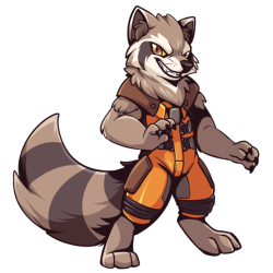 superamatista: slovenskiy:  Wanted to draw Rocket Raccoon because he’s awesome. :3  eeeyyy &lt;3 