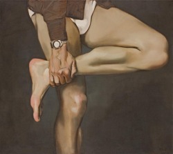 thunderstruck9:  Johannes Grützke (German, b. 1937), Auf einem Bein [On one leg], 1974. Oil on canvas, 80.5 x 90.5 cm. 