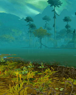 wowcaps:  The frogmarsh, home of the frog loa (spirit-god) and a quiet place to visitWorld of Warcraft - Nazmir region