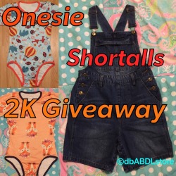 peeprincess76:  dbabdlstore:  dbabdlstore:  It’s that time!! We’re kicking off our next giveaway in honor of our new Shortalls and onesies winner will be chosen using a random number generator based on first reblog to the last one and will have 24