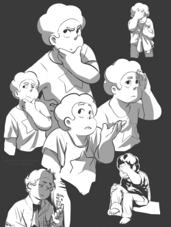 taikova:  took photos of myself making faces and referenced them to practise expressions! also character acting with hands! i’m really happy with most of these, the funny ones are my faves! the tired sketch and the rest of the crystal gems weren’t
