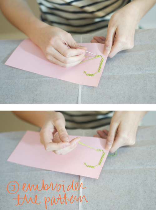 DIY Embroidered Stationery 4