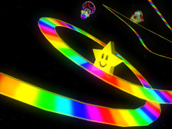 places-in-games:  Mario Kart 64 - Rainbow Road