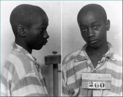 meimye:  youurlove:  Junius Stinney was the youngest person in America to be executed on death row in 1944 at age 14. He was quickly accused by the (white police) of ‘killing’ two little (white girls) with lack of evidence. His conviction and sentencing