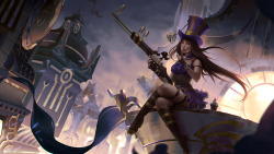 twilightrayne:  spookyhowling:  League of Legends: Caitlyn by GisAlmeida  *MORE FANGASMS!*  wowooow this is amazingggg