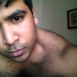 demvisualfeels:Good morning #gay #instagay #hairy #hairygay #scruffy #selfie #desi #inbed #hairychest
