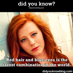 did-you-kno:  11 Facts Everyone Should Know About Redheads {VIDEO}You probably know a redhead or two, but do you know all of their secrets? This video tells you about some of their amazing, little-known talents.Read More/Source