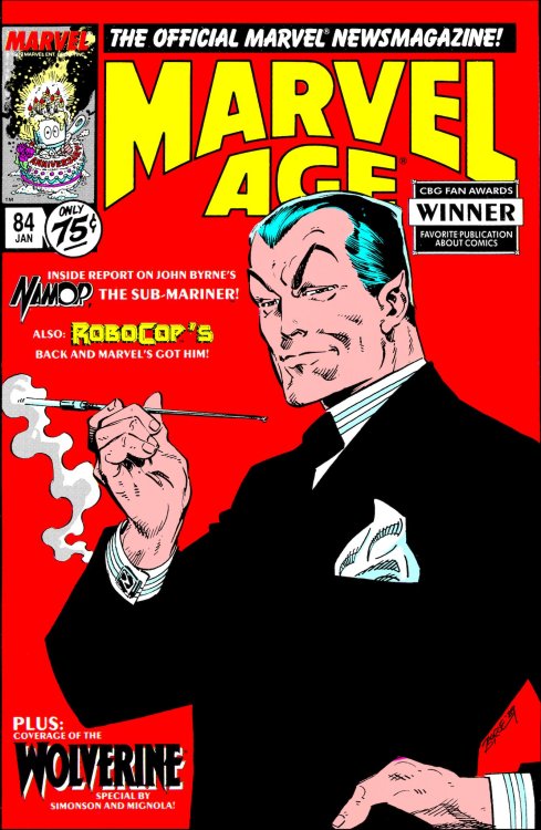 browsethestacks:  Vintage Comic - Marvel Age #084  Pencils: John Byrne Inks: John Byrne Marvel (Jan1990)