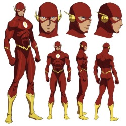 superheroes-or-whatever:The Flash model sheet for Justice League: War by Phil Bourassa