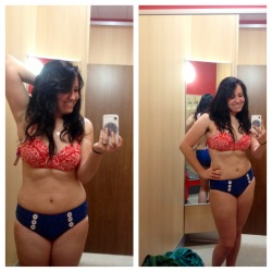 curveappeal:  5’8, 40-33-44 Size 8 US / Size 10 US I’ve never loved how I looked in a bikini but in the past, I would suck it up and convince myself I didn’t look as bad as I thought. Today, I tried on this swim suit and something clicked… I was
