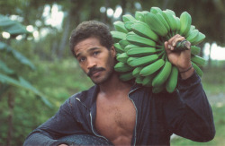 kicker-of-elves:  Santiago de Cuba,  trabajador con racimo de platanos      mimmofabrizi.it Mimmo Fabrizi