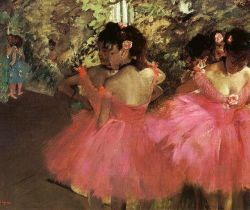 impressionism-art-blog:Dancers in Pink, 1885, Edgar Degas