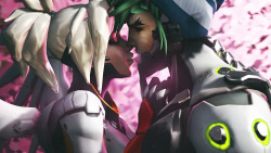 ourtastytexturesstuff: Welp, i did it anyway.. GENCY! Oh man Mercy is so rediculously beautifull..  It’s from the same set but second image i made without the scarring (not that you can see Genji very well either way) and without the white above the