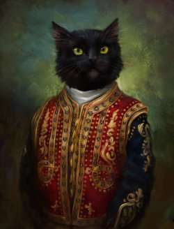 uggly:  Regal Cats in Oil by Eldar Zakirov