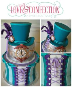 cakedecoratingtopcakes:  Steampunk Victoriana … just made it to Daily Top 3. Congrats With Love &amp; Confection! - http://cakesdecor.com/cakes/147102-steampunk-victoriana