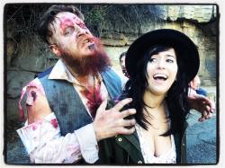 My best friend is a zombie! Help me, Jill Valentine! (@juliavoth)  (at Old L.A. Zoo)