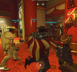 giiiins:  i just had a match where we all went mccree and our goal was to to go the saloon we didnt even try to win all we wanted was a goddamn drink  it was single handily my fav moment in ptr LMAO    