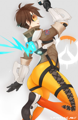 spittfireart:  Cheers loves! The Cavalry’s here! Overwatch Tracer print. I spent so much time on this holy shit. Enjoy!  PATREON | TWITTER | DEVIANTART | YOUTUBE   