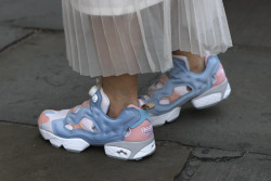 wgsn:  Heels be damned! This #LFW is all about the cozy sneakers with an added dose of cool #streetstyle 