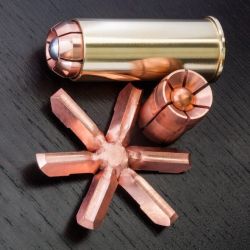 weaponslover:    For when you need to punch somebody dead from 30 feet.    12 Gauge   brass cased hollow point   Shotgun Shell by Oath Ammo. It can expand 2.5&quot;, literally the size of a fist.     This is not a good thing omggg