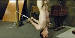 VIDEO: Twink suspended upside down handcuffed dungeon sex slave http://www.xtube.com/watch.php?v=aN0Vt-G684- 