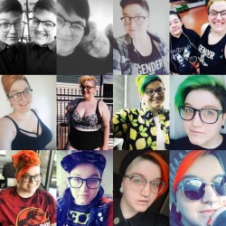 gang-vocals:  A year in selfies, month-by-month. Colorful, queer, and with loved ones ♡https://www.instagram.com/p/BrZEZPGBYPy/?utm_source=ig_tumblr_share&amp;igshid=11obfea0qcae2