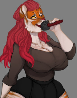 oocsexyness:  A Tiger lady! Not sure if I’ll keep this one yet, or put her up as a 10usd adoptable. She’s probably somekind of a singer.  