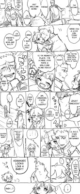 occasionallyisaystuff:  homeisforpeoplewithhouses:  Disclaimer: Reading this doujin may cause you to contract diabetes and/or cavities. Source: 【男女CP】NARUTOログ２【新世代】by hkm (Like, bookmark or vote for their work!)Trans: TL /a/nonType: