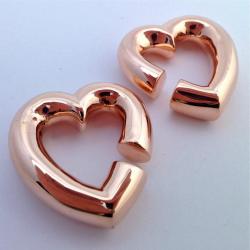 plugporn:  Rose Gold Plated Copper My Broken Heart Weights by Maya Jewelry 