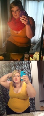 from-thin-to-fat:  First pic is me at 240# November 2011.  Second pic is me at 300# February 2013. Follow me. :) 